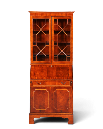 G401 Finish cm Wunderschöner Englischer Sekretär Büro Aufsatzsekretär Antik 60S Vitrinen Schrank UK (Kopie)