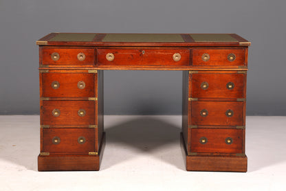 Edler Maritimer Schreibtisch Englischer Military Chest Bürotisch Office Table