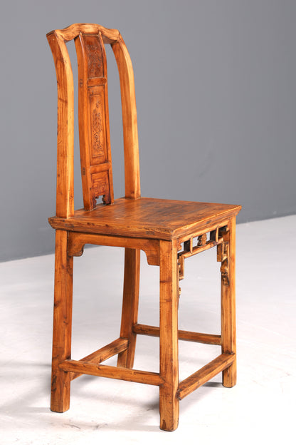Wunderschöner Chinesischer Stuhl China Ming Stil Qing Dynastie Holzstuhl Antik Asiatischer Sekretär Stuhl