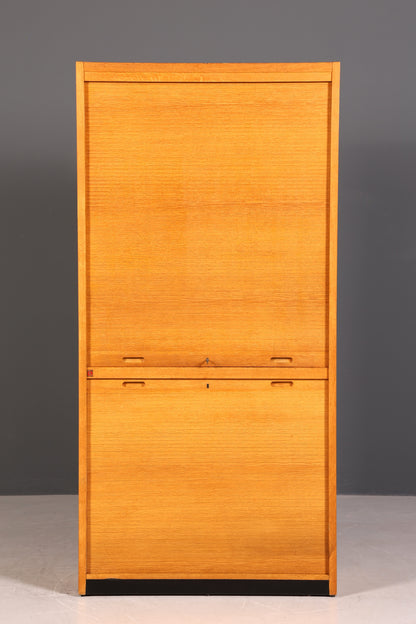 Stilvoller Mid Century Rollladenschrank Bauhaus Apothekerschrank Art Deco Büro Aktenschrank