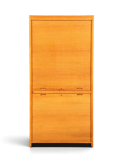 Stilvoller Mid Century Rollladenschrank Bauhaus Apothekerschrank Art Deco Büro Aktenschrank
