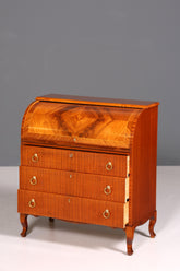 Wunderschöner Mid Century Rollladen Sekretär echt Holz Büro Schrank Vintage Schreibkommode 60s