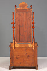 Edle Louis Philippe Kommode mit Spiegelaufsatz Gründerzeit Frisierkommode Holz Schrank Antik Flurschrank um 1880