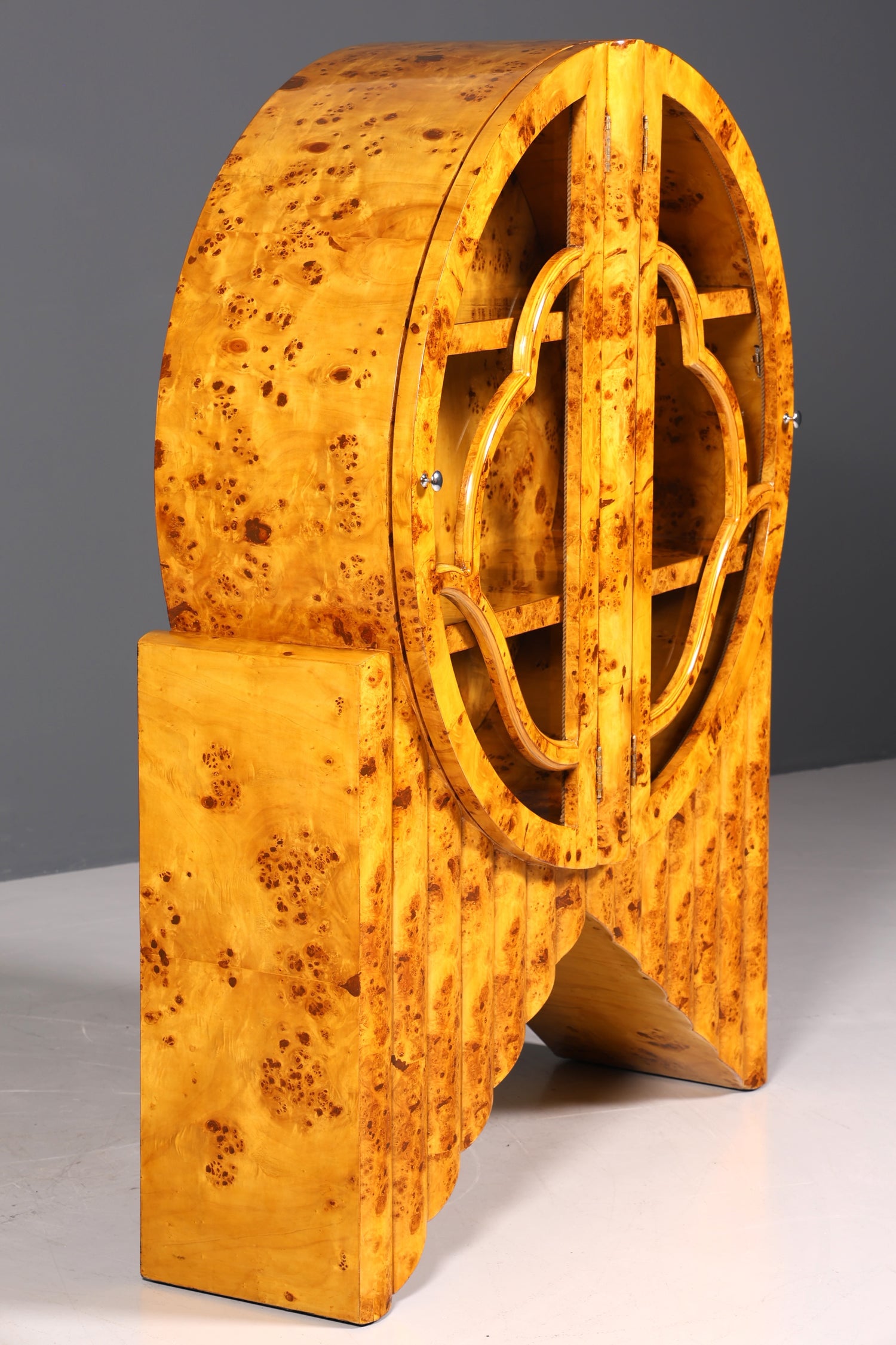 Impressive Art Deco design display cabinet, bookshelf, cult shelf, bookcase, book storage shelf, glass cabinet