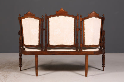 Elegante zitbank in neorenaissancestijl, antieke bank uit de Gründerzeit, sofa, gestoffeerde bank, salonbank, zitbank