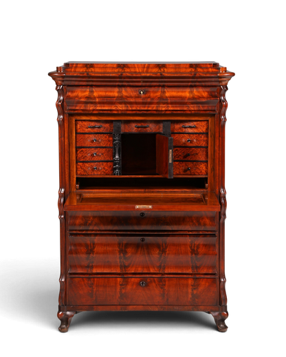 Wunderschöner Louis Philippe Sekretär Vertiko Highboard Schreibsekretär Biedermeier Massivholz um 1880