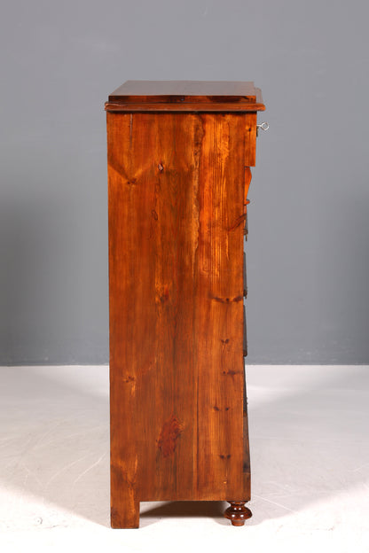 Stylish Gründerzeit chest of drawers circa 1890, Art Nouveau vertiko, antique chiffonier, linen chest