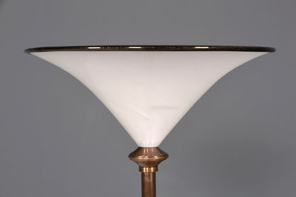 Wunderschöne Italienische Stehlampe der Marke Barovier &amp; Toso Muranoglas Lampenschirm Deckenfluter Standlampe 1 von 2