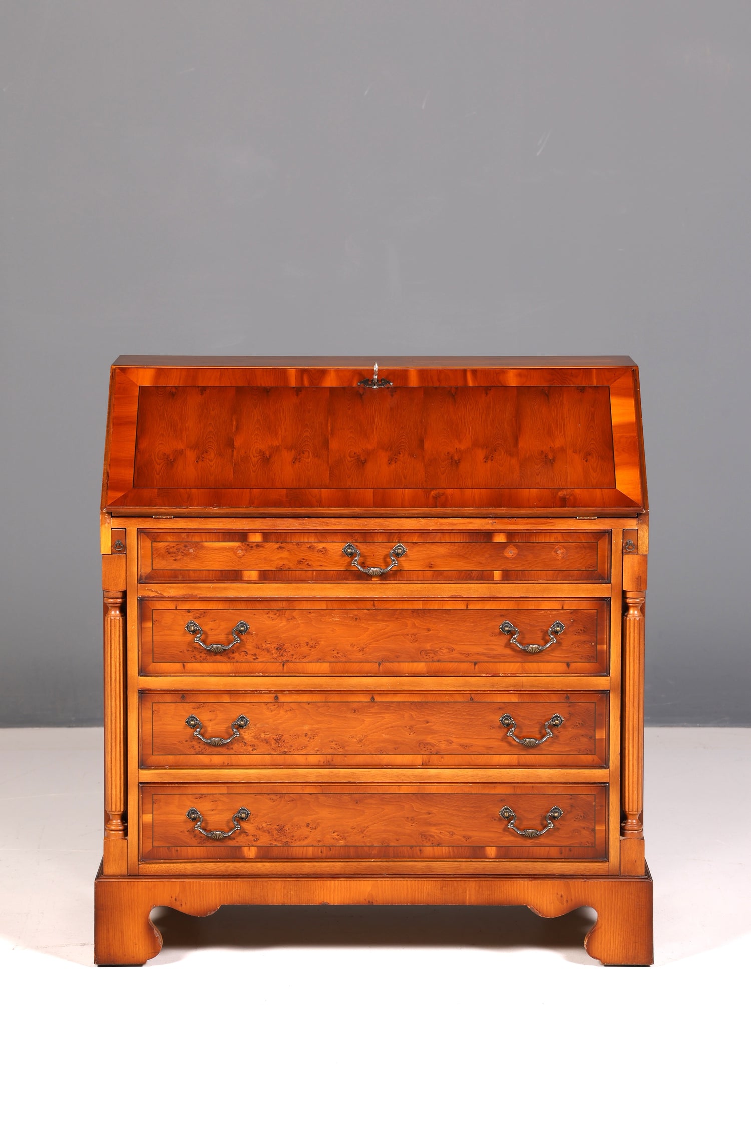 Wunderschöner Englischer Sekretär Schreibkommode Echt Holz Biedermeier Stil Schreibtisch Kommode