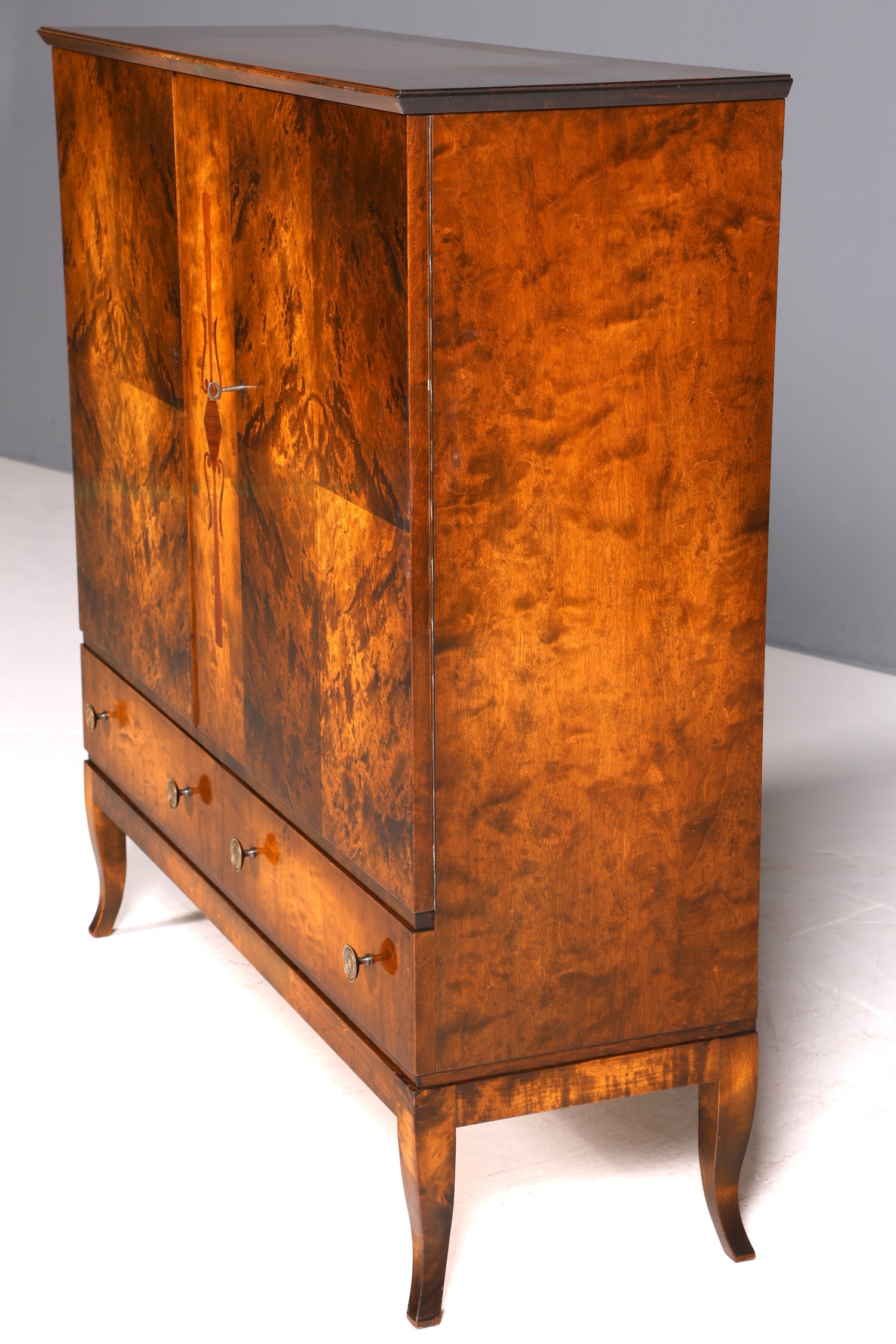 Wunderschömer Chippendale Schrank Barock Stil Vertiko Highboard Antik 50s 60s Kommode