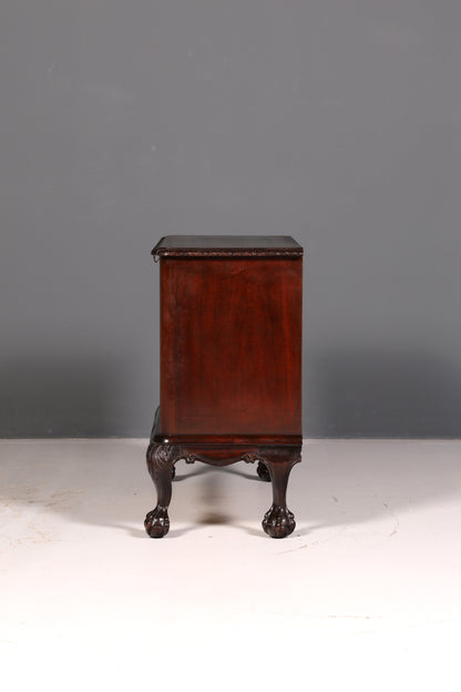 Prachtige Chippendale-kast in barokstijl, klapbare kast, commode, kist, antiek massief hout