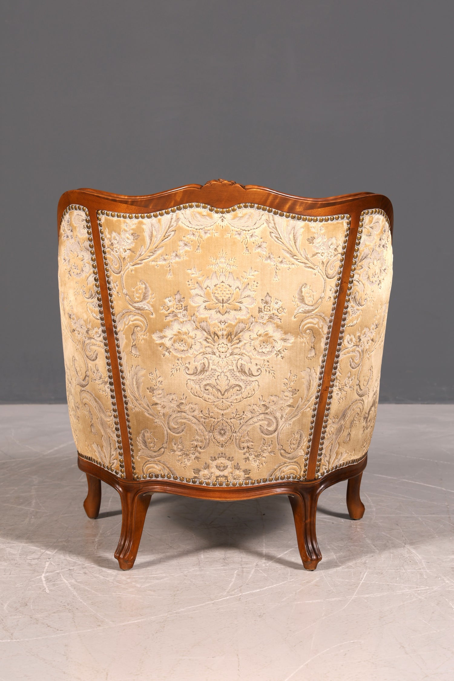 Wunderschöner Chippendale Armlehnsessel Barock Stil Sessel Armchair Samt Stoff Sessel 2 von 2