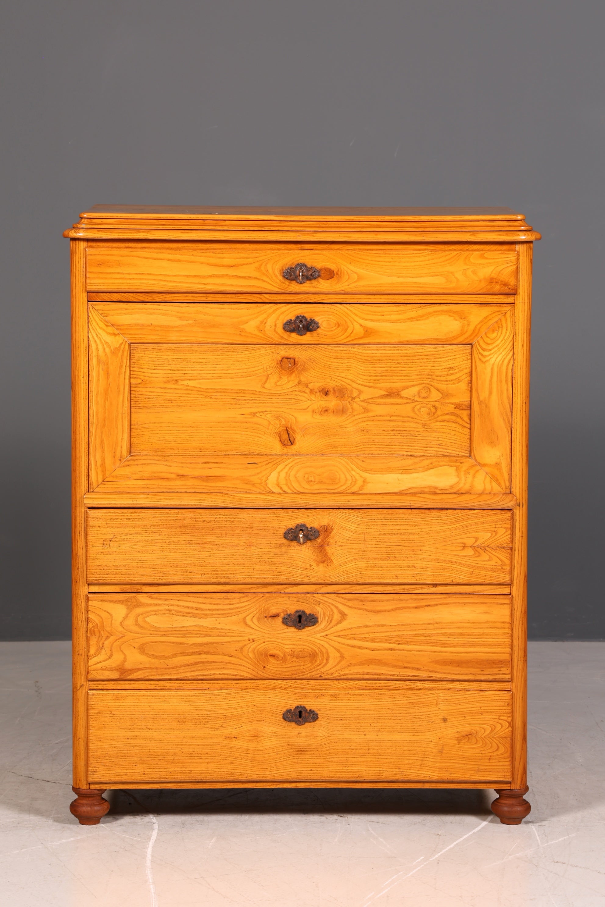 G680 Finish EIN 3D BILD FOLGT Edler Gründerzeit Sekretär Vertiko Highboard Louis Philippe Kommode um 1880 (Kopie)