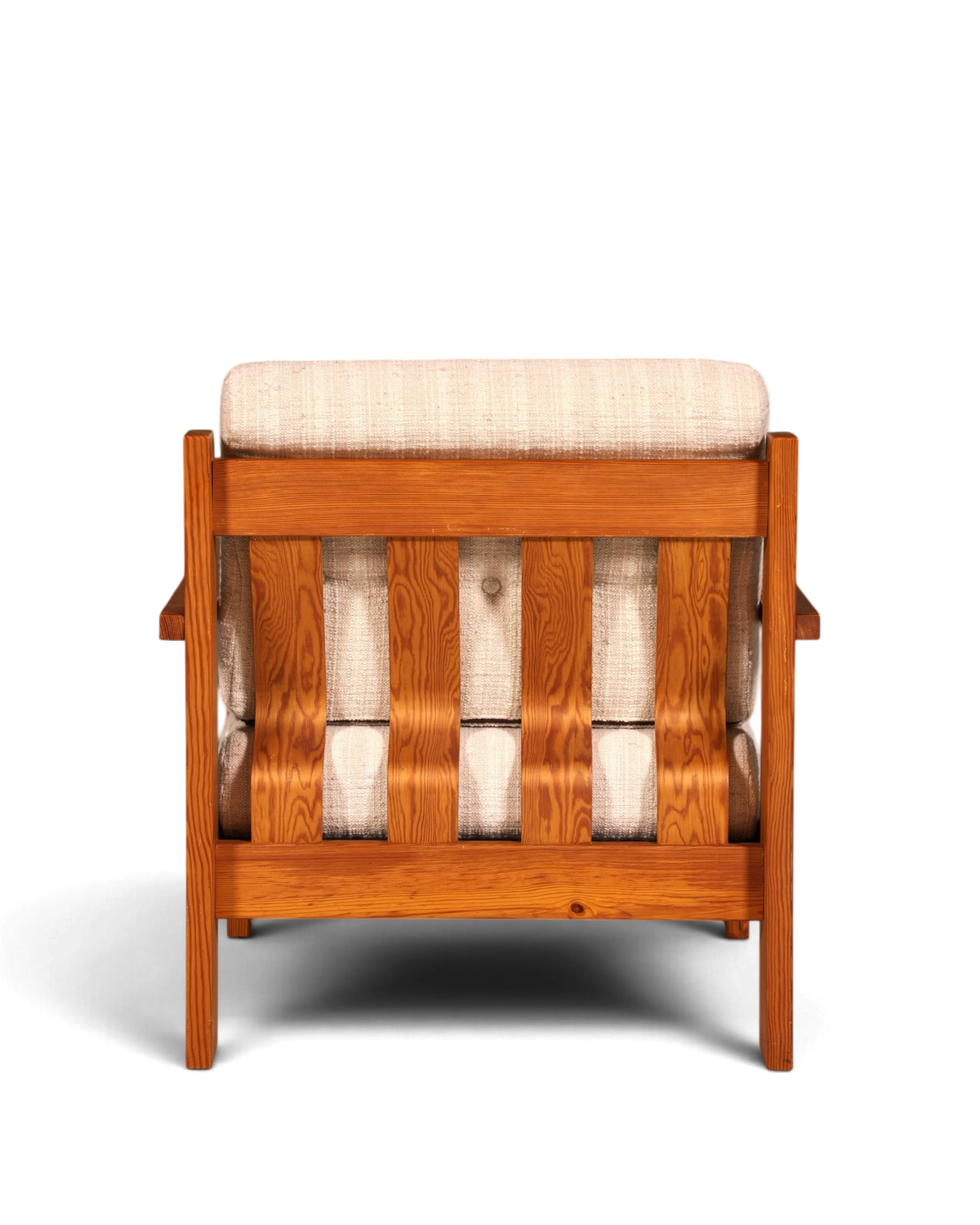 Schlichter Mid Century Sessel Danish Design Armlehnsessel echt Holz Relax Sessel 1 von 2