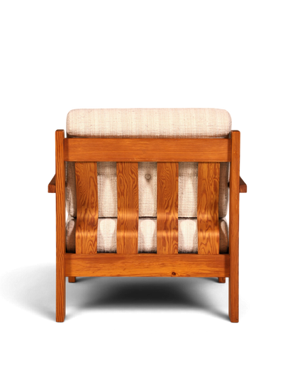 Schlichter Mid Century Sessel Danish Design Armlehnsessel echt Holz Relax Sessel 1 von 2