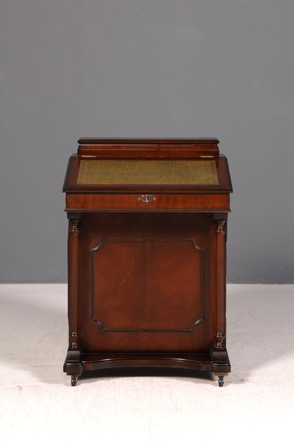 Wunderschöner Englischer Davenport Schreibtisch Desk Sekretär Lederauflage Kommode