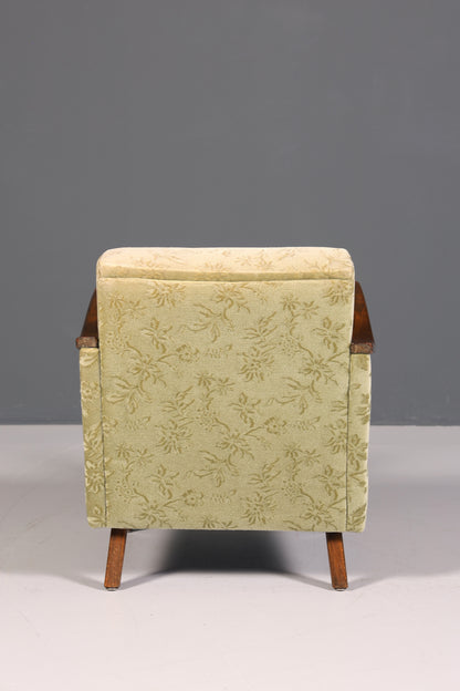 Wunderschöner Chippendale Sessel Antik Stil Wiener Geflecht Relax Sessel Vintage Samt Stoff 1 von 2