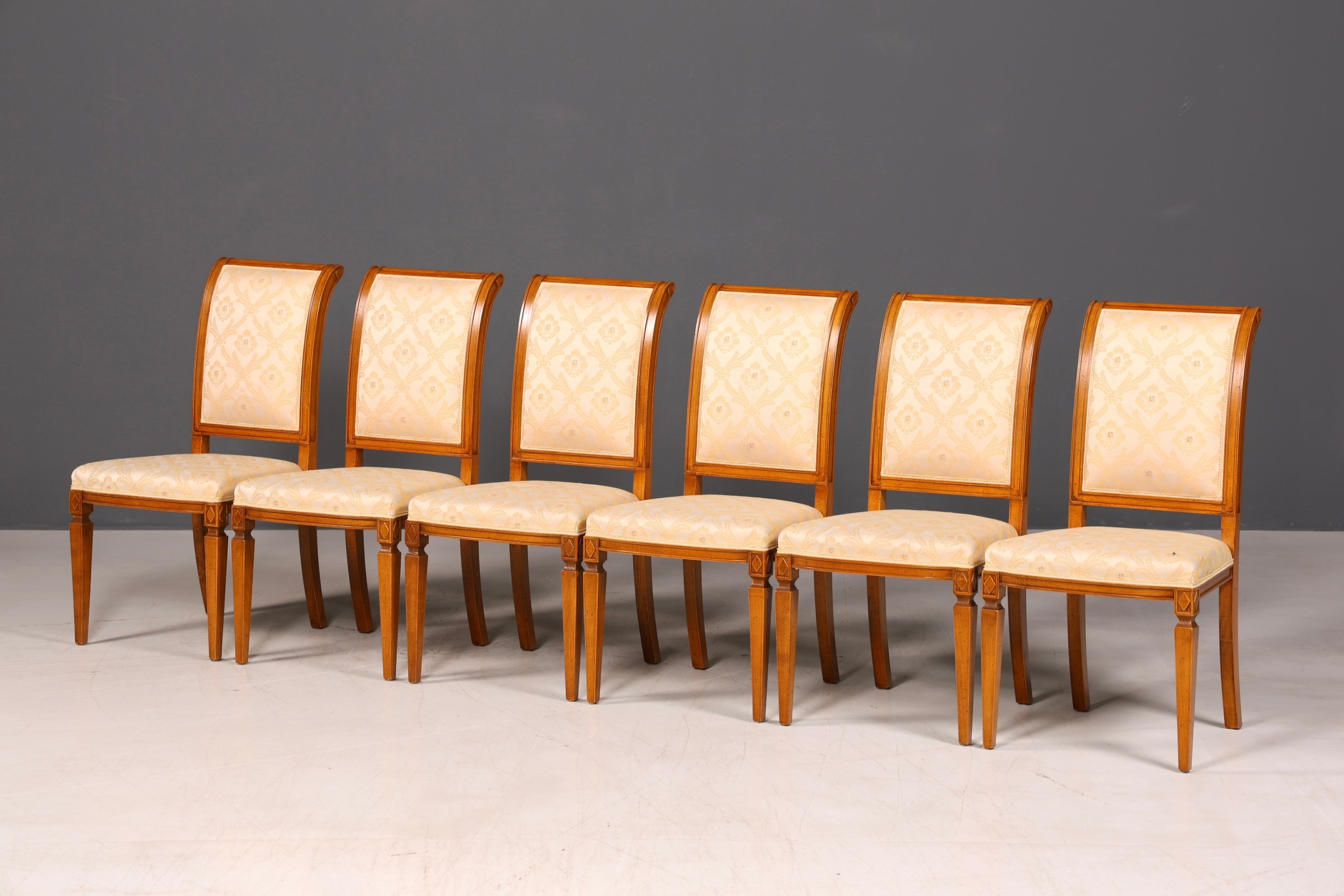 G674 Finish cm SELVA 6x Edle Englische Stühle Englisch Dining Chairs Antik 60er Jahre Regency Küchenstühle Stuhlset (Kopie 2)