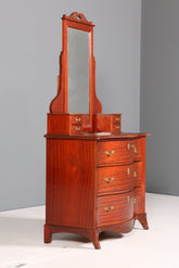 Wunderschöne Englische Kommode mit Spiegelaufsatz Barock Stil Frisierkommode Holz Schrank Flurschrank