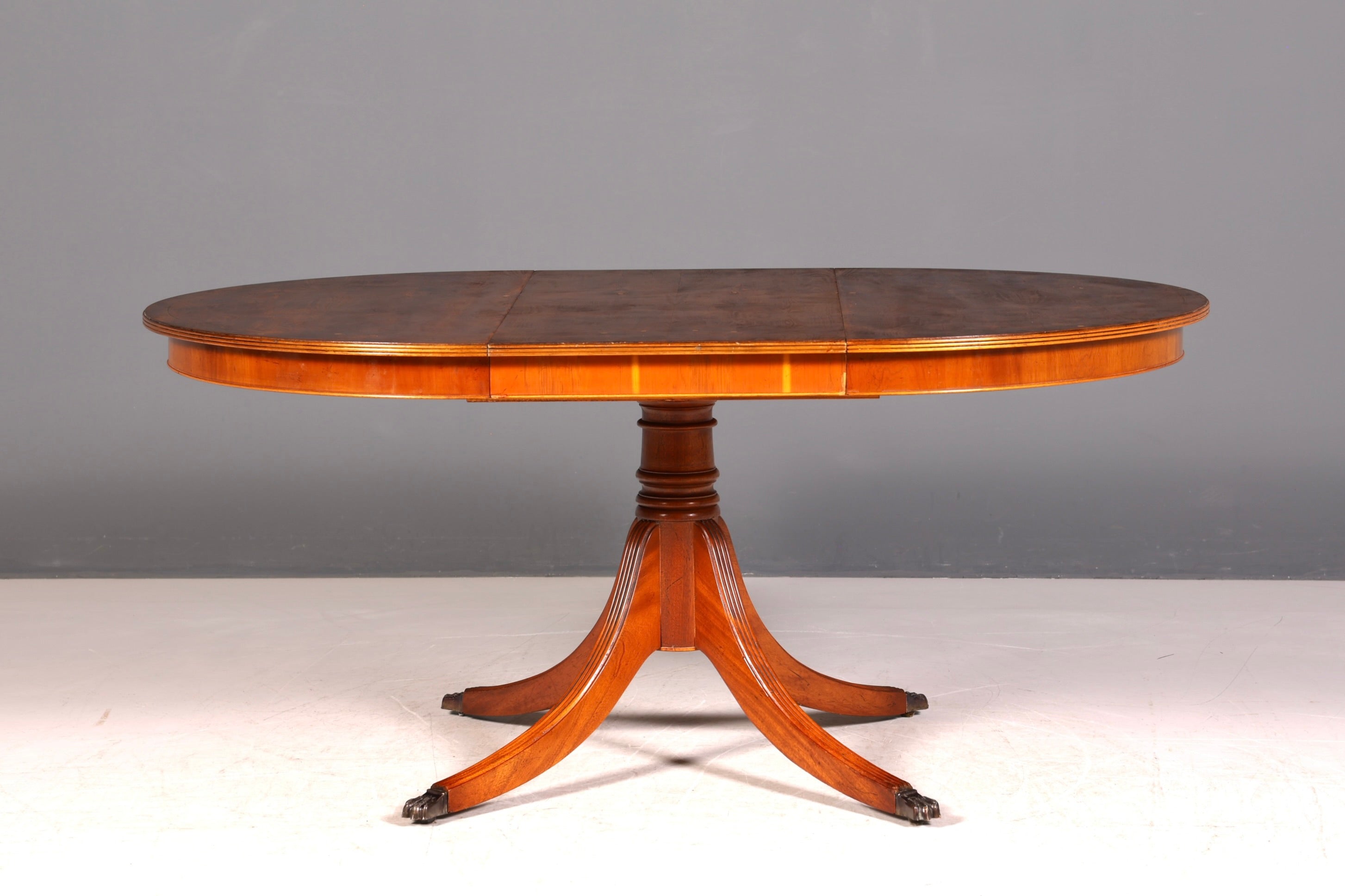 G067 Finish cm Wunderschöner Englischer Tisch ausziehbarer Esstisch Antik Stil 60s Küchentisch Eibe