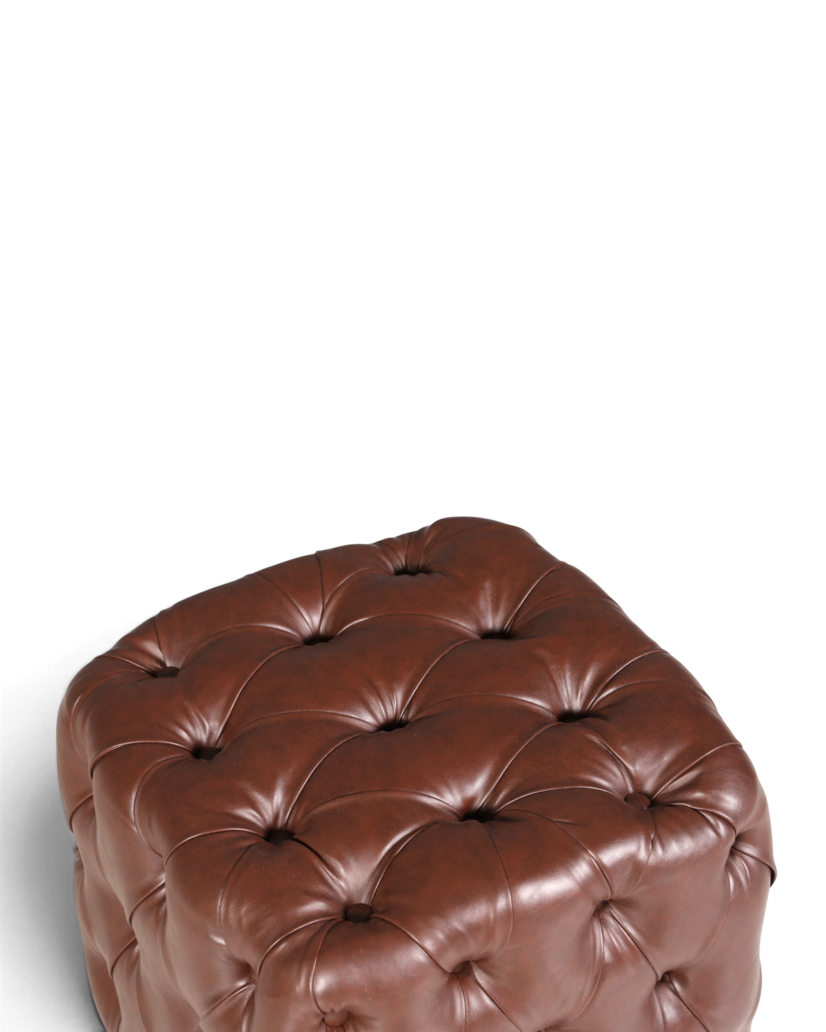 Edler Chesterfield Stil Hocker Fusshocker UK Braun Fussablage