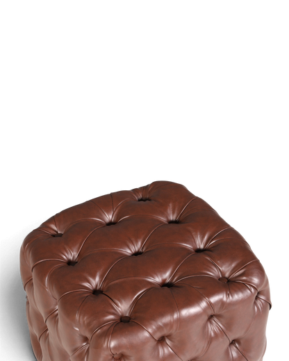 Edler Chesterfield Stil Hocker Fusshocker UK Braun Fussablage