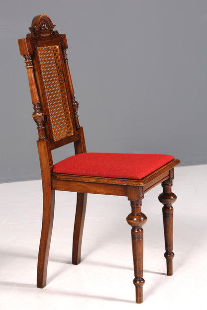 Stilvoller Gründerzeit Stuhl Antik Korbgeflecht Schreibtisch Stuhl Sekretär Stuhl Antik Küchenstuhl 1 von 2