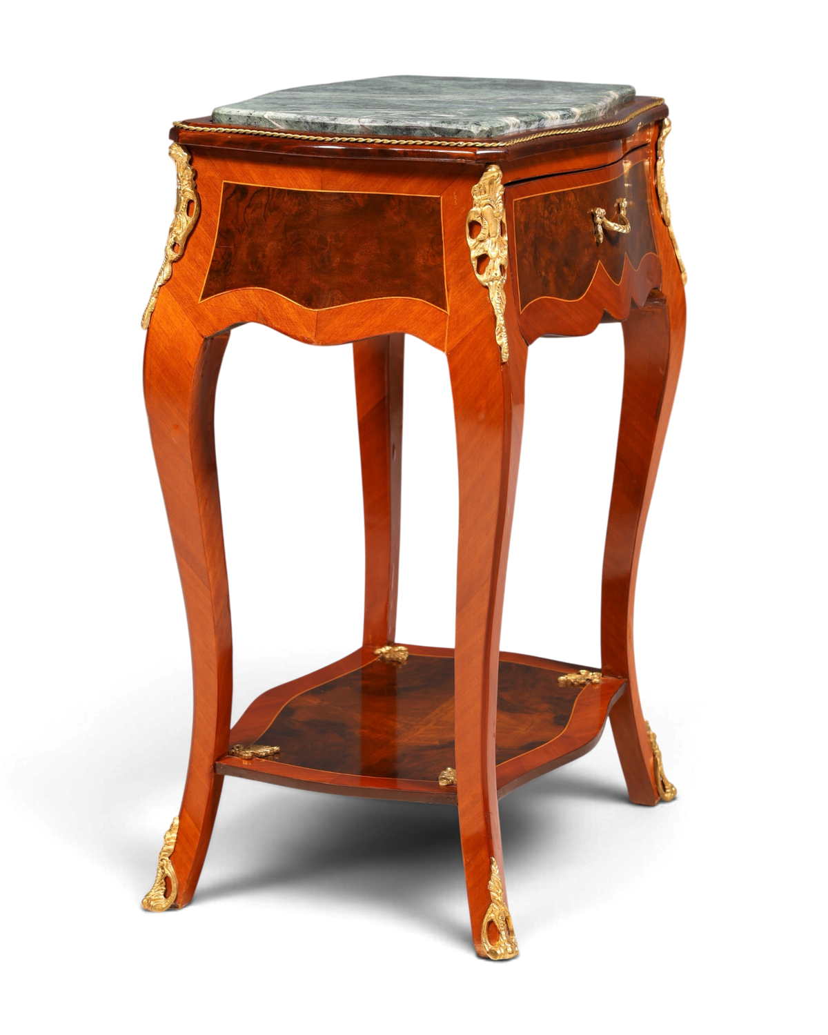 Dreamy Louis XV side table, Baroque style, marble console table, chest of drawers, telephone table