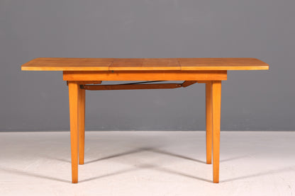 G032 Finish cm, Schlichter Mid Century Esstisch ausziehbarer Vintage Tisch Retro Küchentisch