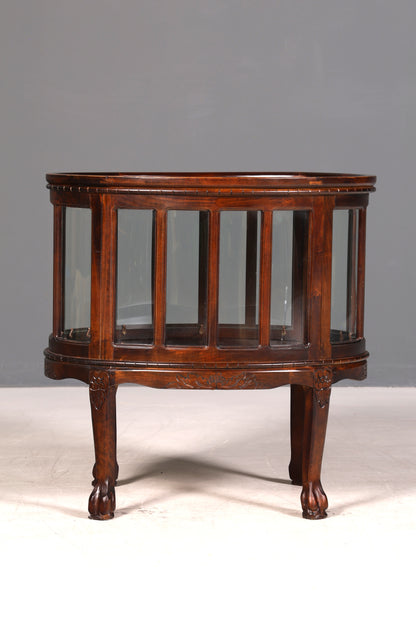 Wunderschöner filigraner Chippendale Barschrank echt Holz Teeschrank im Jugendstil Vitrine