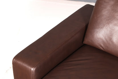 Prachtige Stressless E200 chaise longue van echt leer, bruin, longchair, ottomane, leren bank, relaxfauteuil, vintage