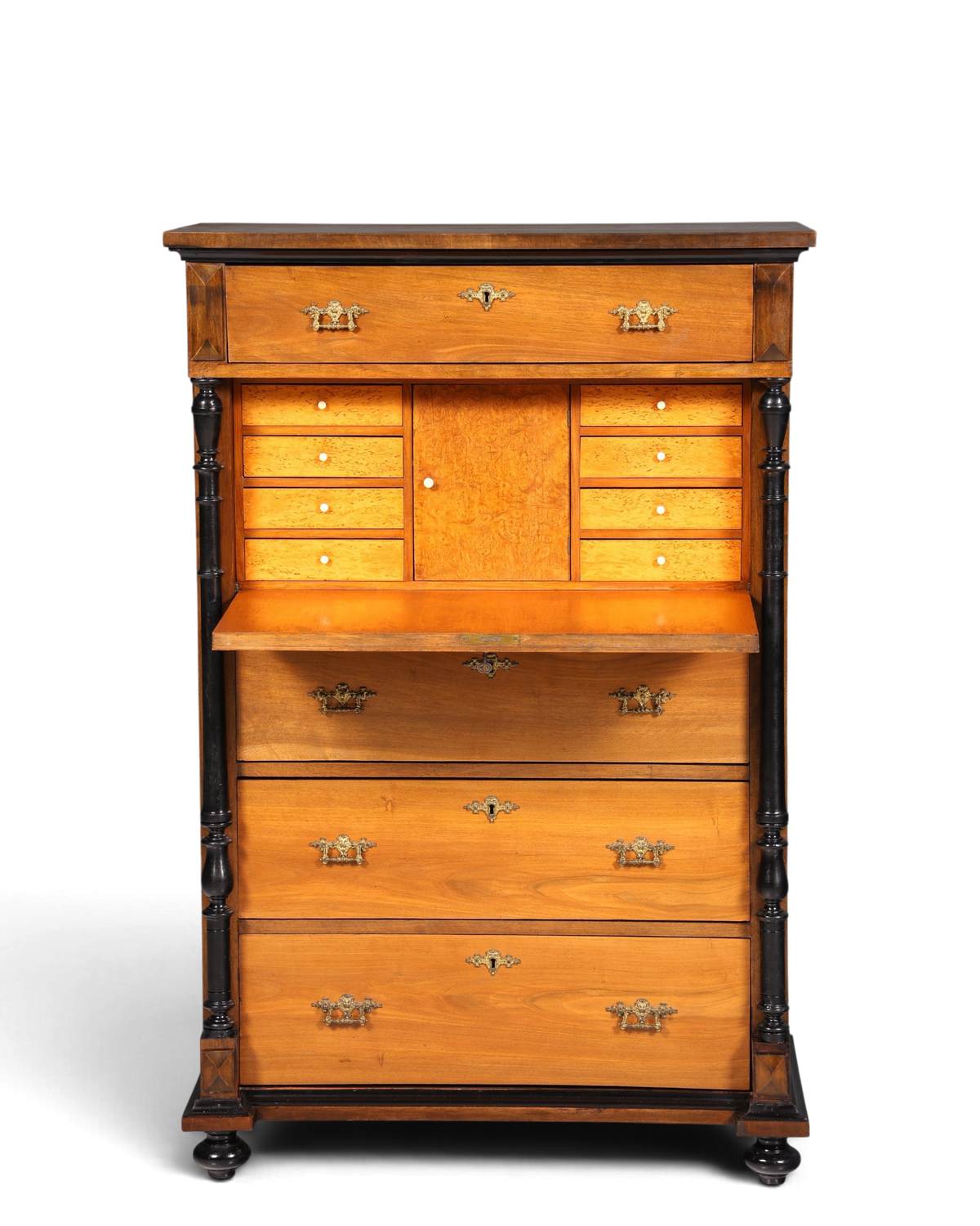 Traumhafter Gründerzeit Sekretär Vertiko Highboard Louis Philippe Kommode um 1880