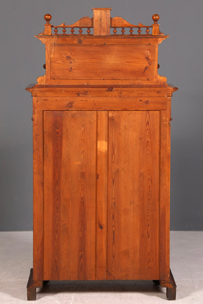 G249 Finish Edler Gründerzeit Vitrine um 1880 Schrank Antik Jugendstil Nussbaum Bücherregal (Kopie)