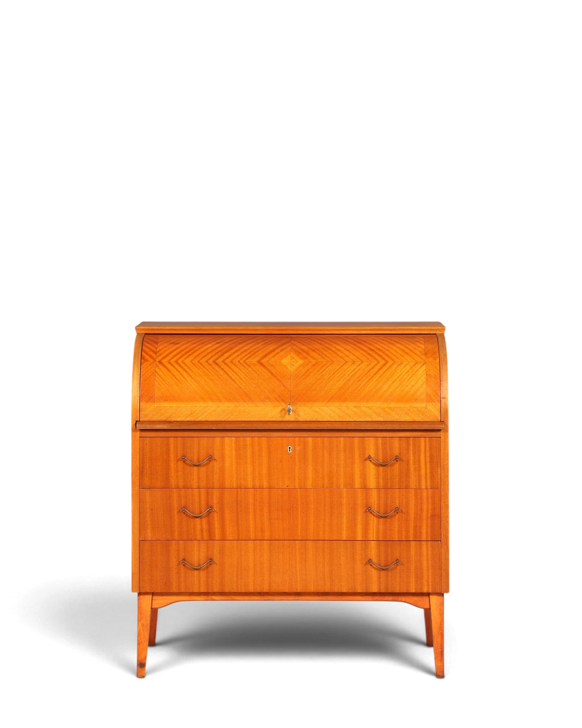 Wunderschöner Mid Century Rollladen Sekretär echt Holz Büro Schrank Vintage Schreibkommode