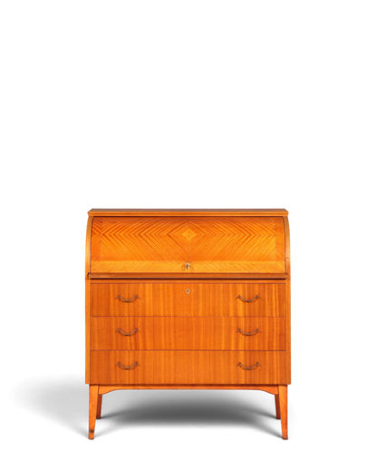 Wunderschöner Mid Century Rollladen Sekretär echt Holz Büro Schrank Vintage Schreibkommode