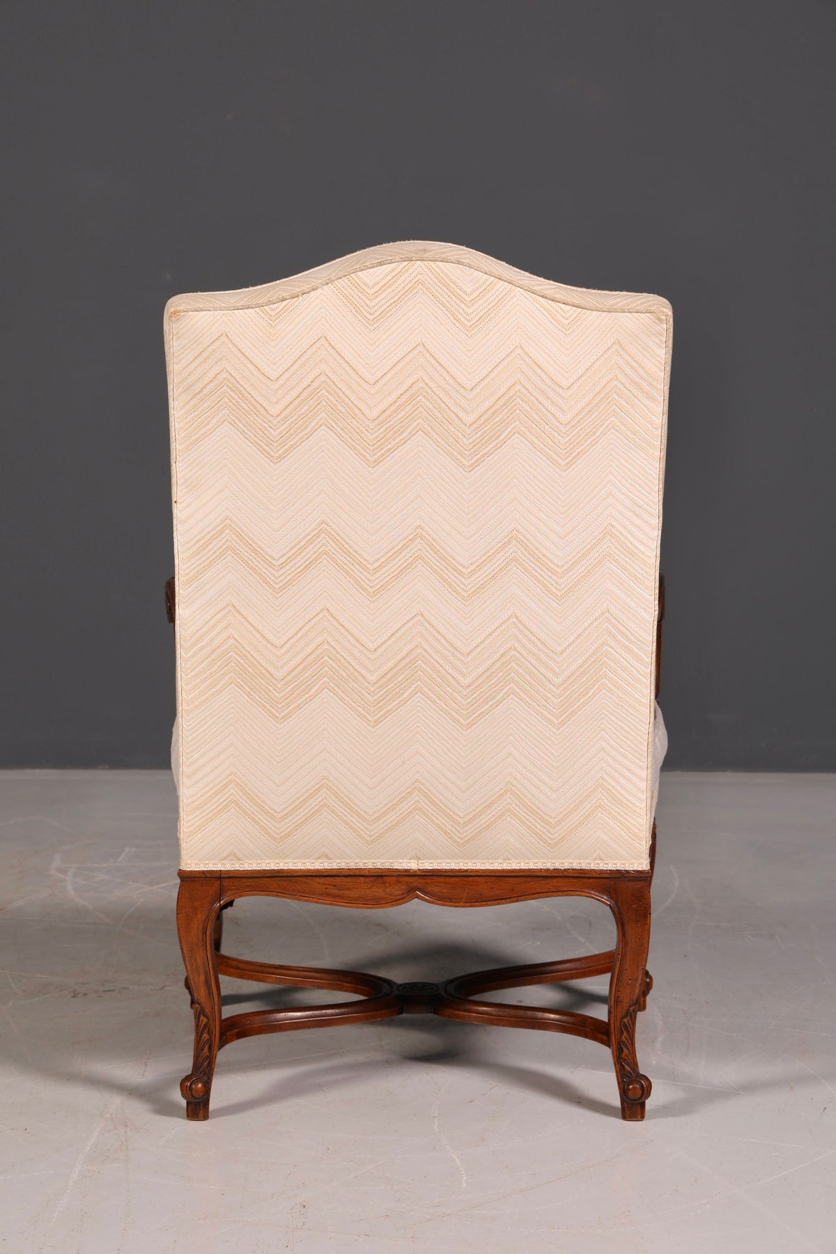 Edere Louis-Philippe-armleunstoel uit de Gründerzeit, antieke stoel, secretairestoel, gestoffeerde fauteuil, 2 van 2