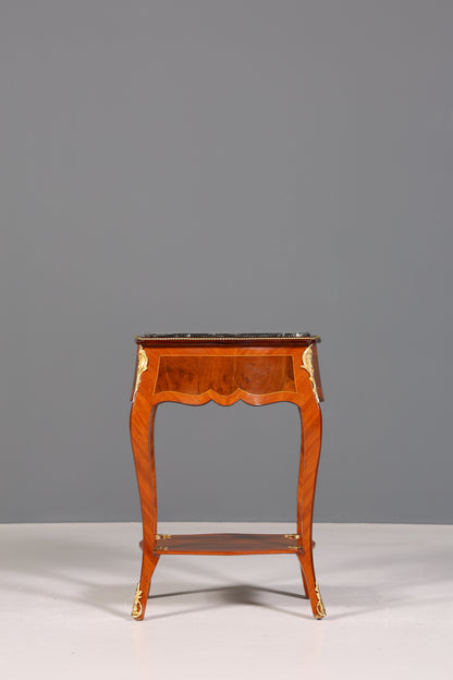 Wunderschöner Louis XV Beistelltisch Barock Stil Ablagetisch Marmor Kommode Telefontisch