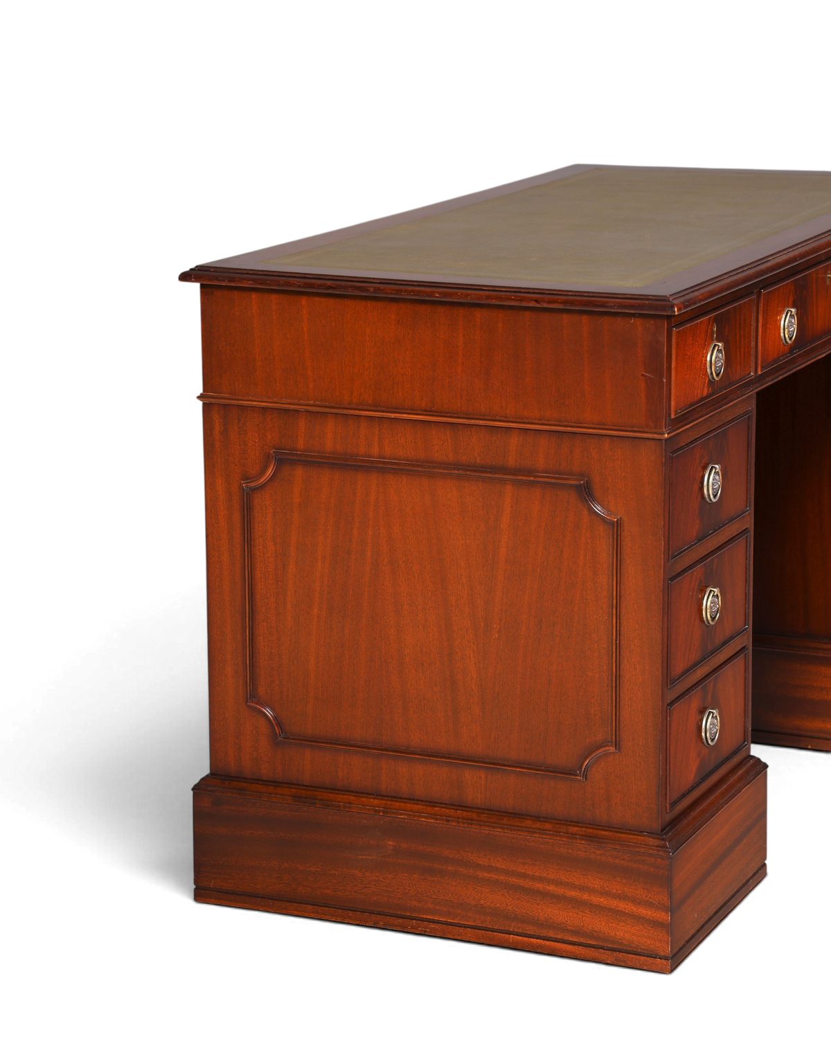 Wunderschöner Englischer Schreibtisch Mahagoni Bürotisch Englisch Desk Leder Auflage