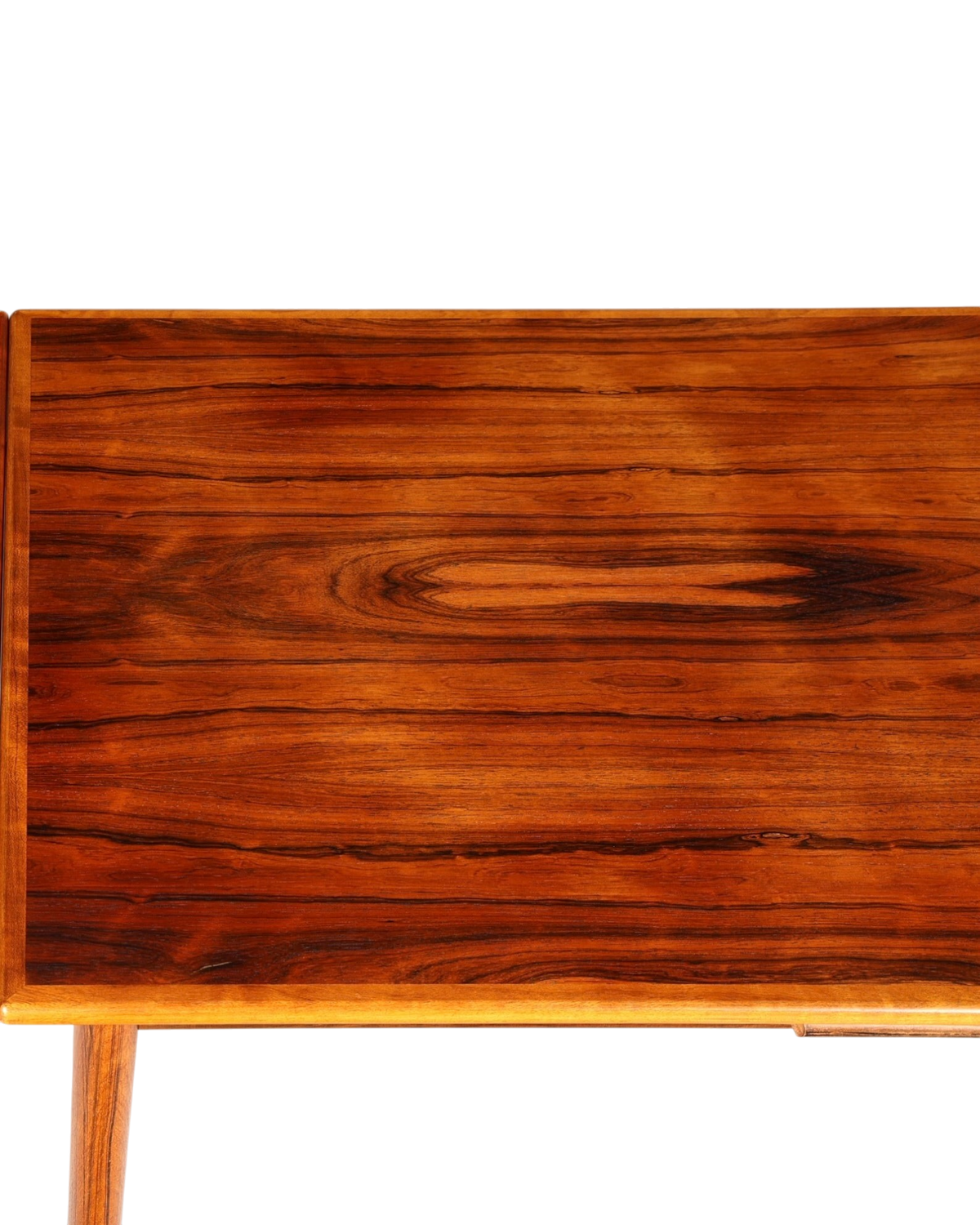 Hauptstadt Möblerei Mid Century Esstisch aus Echtholz mit markanter dunkler Maserung in Vintage Optik
