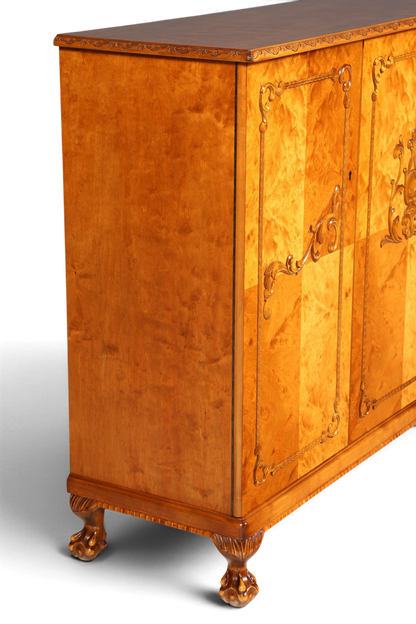 Edler Chippendale Schrank Barock Stil Vertiko Highboard Antik 50s 60s Kommode Aktenschrank Wäscheschrank