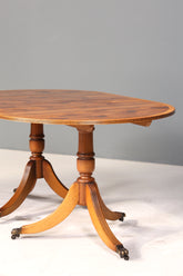 E830 Finish Wunderschöner Englischer Tisch ausziehbarer Esstisch Antik Stil 60s Küchentisch Eibe