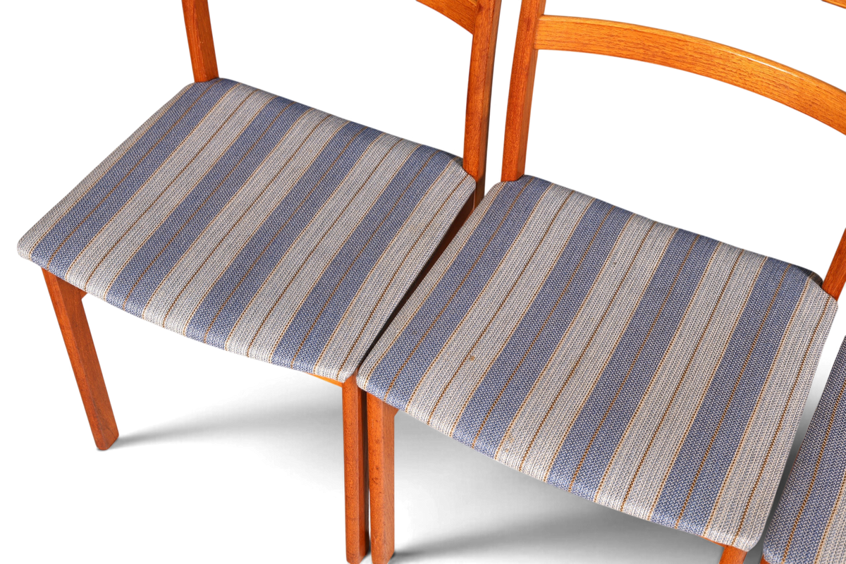 G403 Finish cm 4x Mid Century Teak Holz Stühle Made in Denmark Retro Stuhlset Danish Design Küchenstühle (Kopie)