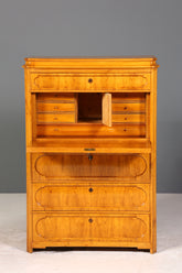 E893 Finish Stilvoller Biedermeier Sekretär Louis Philippe Vertiko Antik Kommode Schreibkommode Office Desk