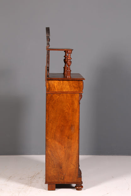 Droomachtig Gründerzeit-Vertiko mit Aufsatz Jugendstil-Schrank antikes Highboard Buffet Kommode Vintage