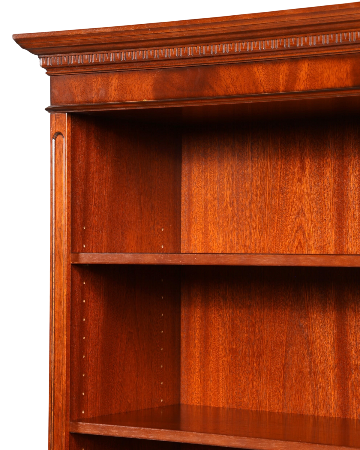 Hauptstadt Möblerei englisches Bücherregal aus dunklem Echtholz mit verstellbaren Regalböden und antikem Design