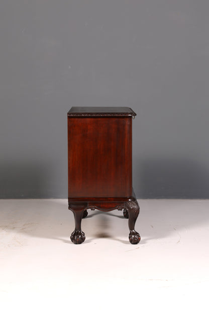 Prachtige Chippendale-kast in barokstijl, klapbare kast, commode, kist, antiek massief hout