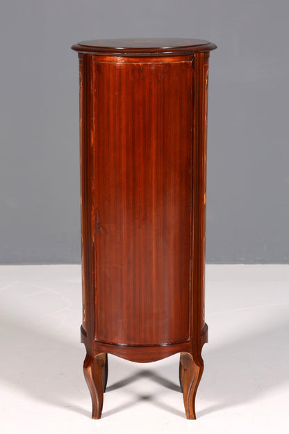 Edle Barock Stil Kommode Vertiko Schubladenkommode Intarsien 7-Schübige Kommode