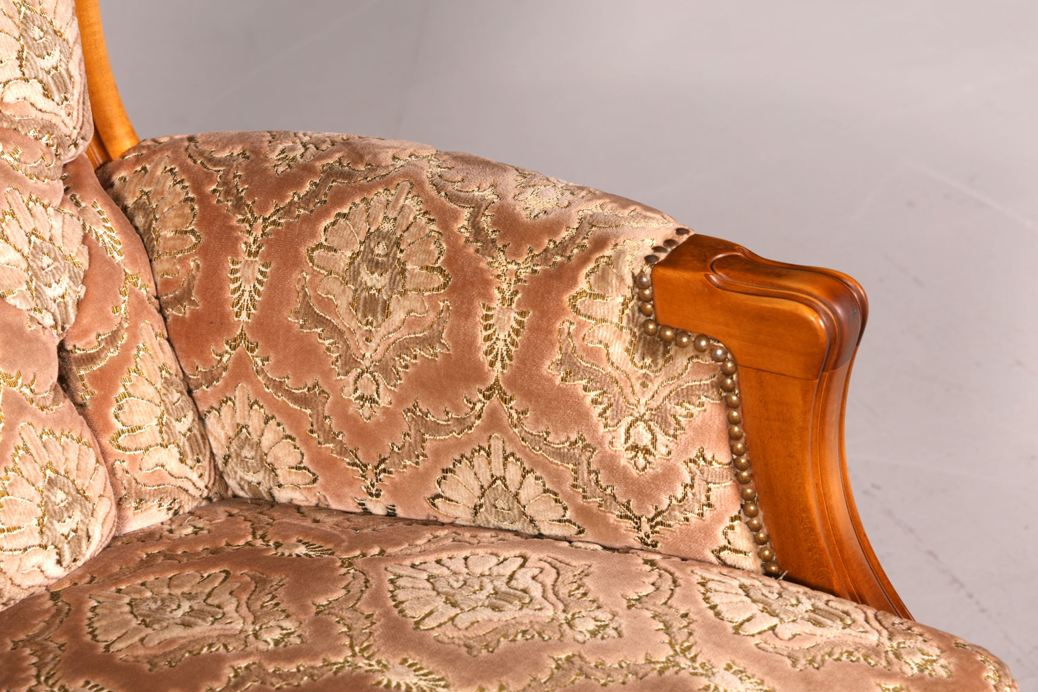 Edler Chippendale Armlehnsessel Barock Stil Sessel Armchair Samt Stoff Sessel 1 von 2