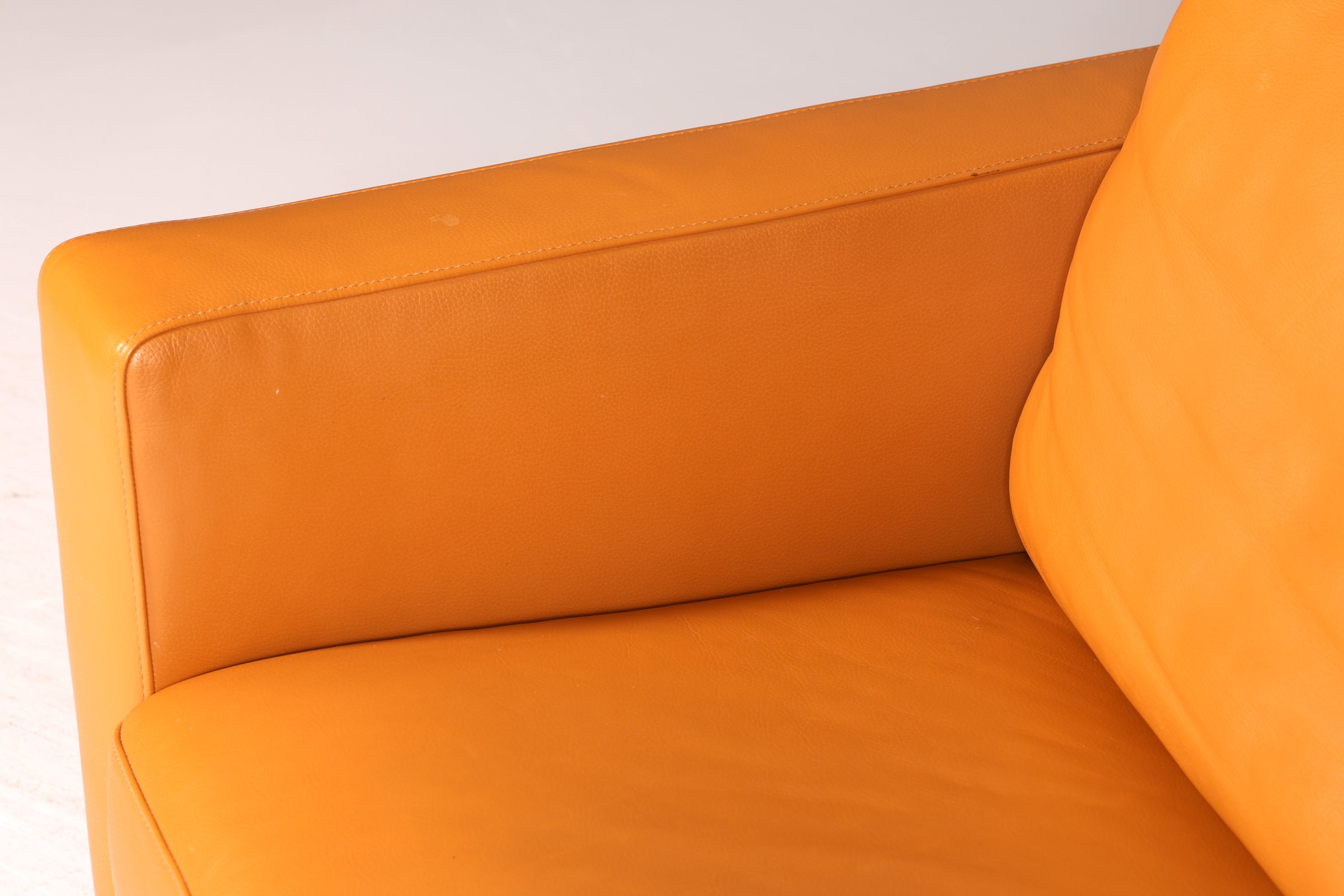 Wunderschönes Ledersofa der Marke Giulio Marelli Cognac Echtleder Couch 2- bis 3-Sitzer Designer Sofa Wohnzimmer