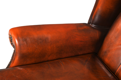 Original Chesterfield Ohrenbacken Sessel Englisch Leder Herrensessel UK Armlehnsessel